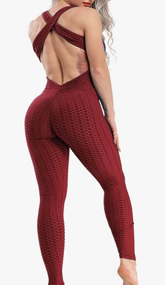 Amirianna Jumpsuit- Burgundy