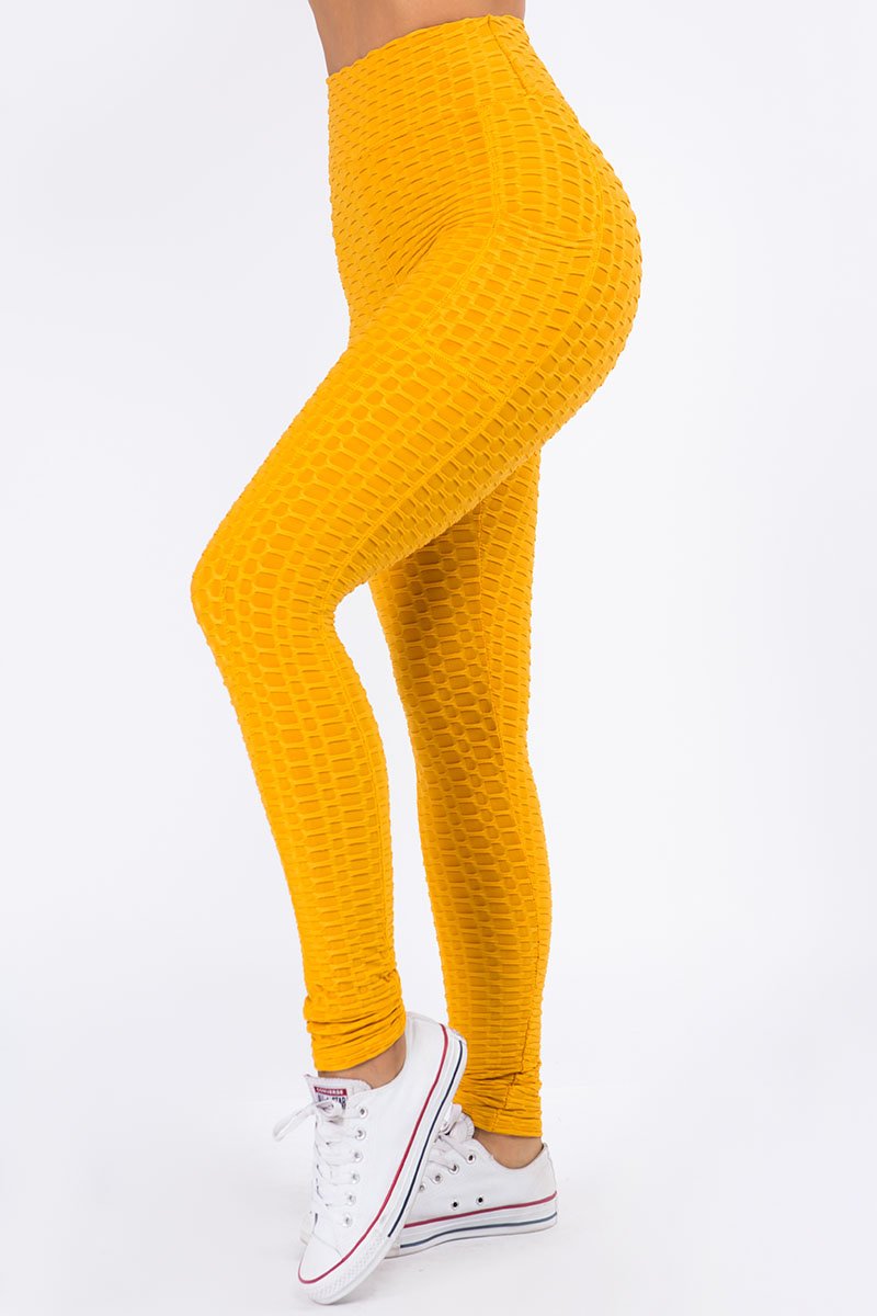 Discovery Yellow Textured Leggings – Discovery Activewear