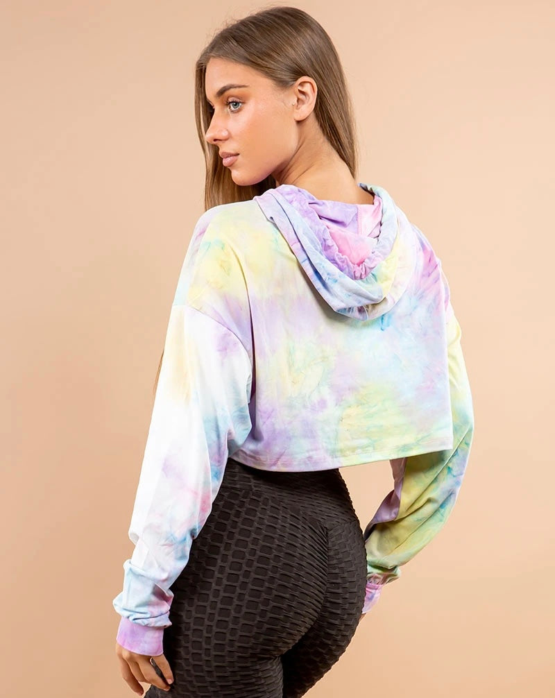 TieDye Cropped Hoodie