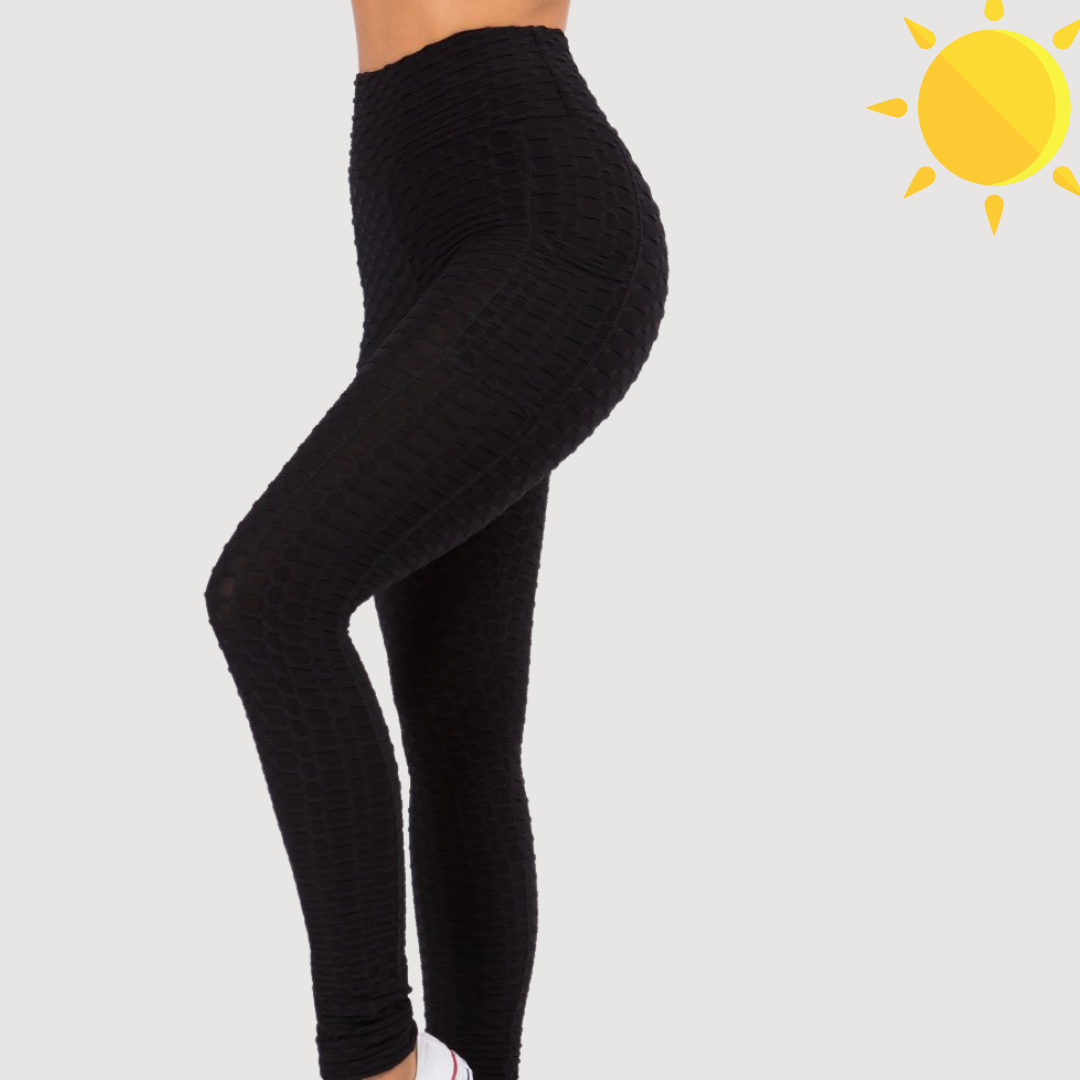 Black textured legging